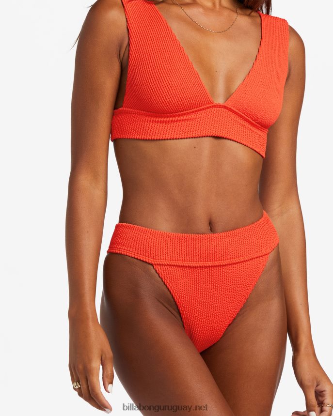 braguitas de bikini altas de verano de aruba mujer aloha rojo DR68441255 Billabong