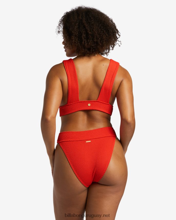 braguitas de bikini altas de verano de aruba mujer aloha rojo DR68441255 Billabong