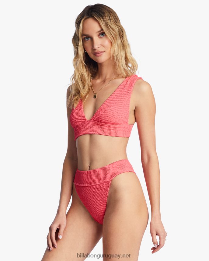 braguitas de bikini altas de verano de aruba mujer enamoramiento de coral DR68441459 Billabong