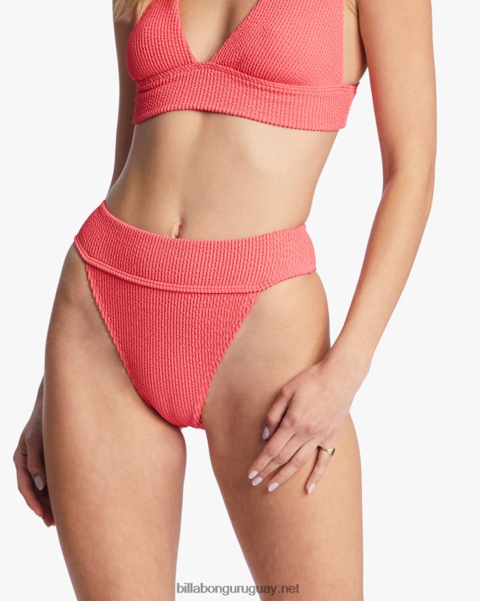 braguitas de bikini altas de verano de aruba mujer enamoramiento de coral DR68441459 Billabong