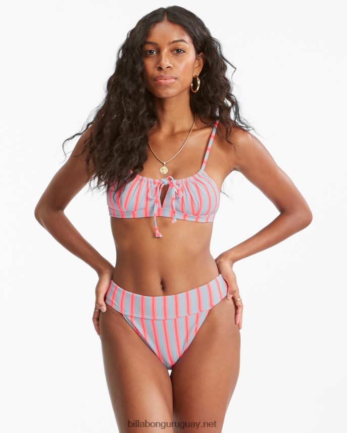 braguitas de bikini aruba con rayas de surf mujer cielo matutino DR68441582 Billabong