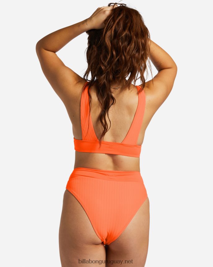 braguitas de bikini con tiro alineado mujer melocotón poppin DR68441232 Billabong
