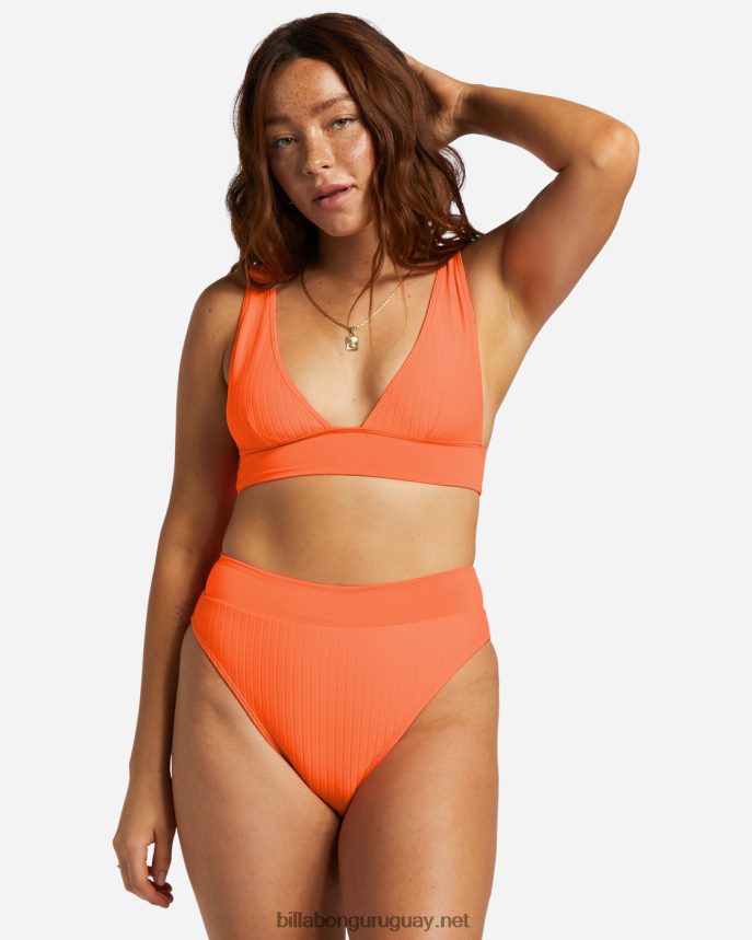 braguitas de bikini con tiro alineado mujer melocotón poppin DR68441232 Billabong