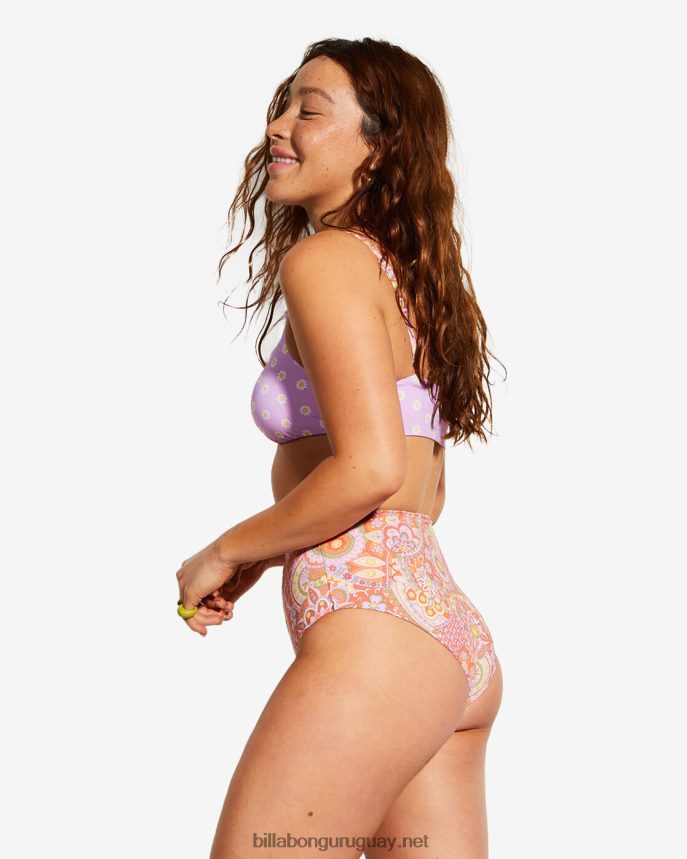 braguitas de bikini de pernera alta reversibles hi retro de billabong x smiley good times mujer multi DR68441473