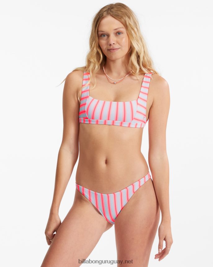 braguitas de bikini de talle bajo con rayas surf tropic mujer cielo matutino DR68441581 Billabong