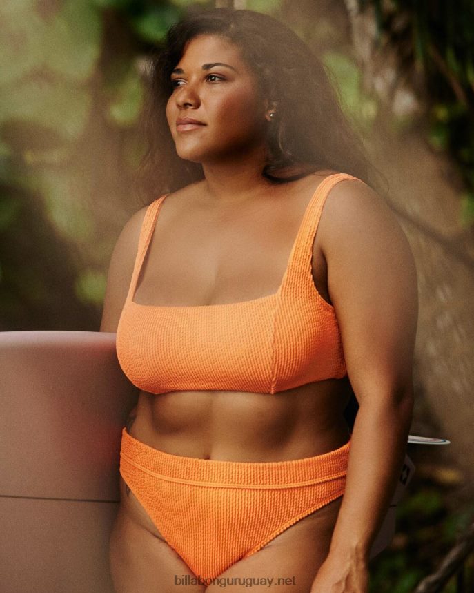 braguitas de bikini de verano high maui rider mujer naranja aplastada DR68441625 Billabong