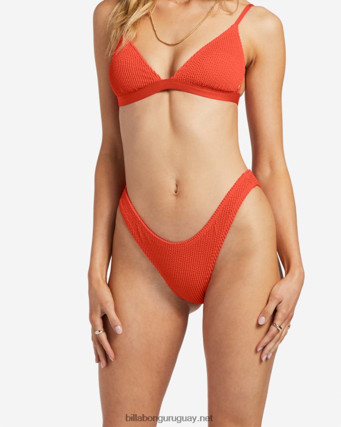 braguitas de bikini de verano para caminatas altas mujer aloha rojo DR68441251 Billabong