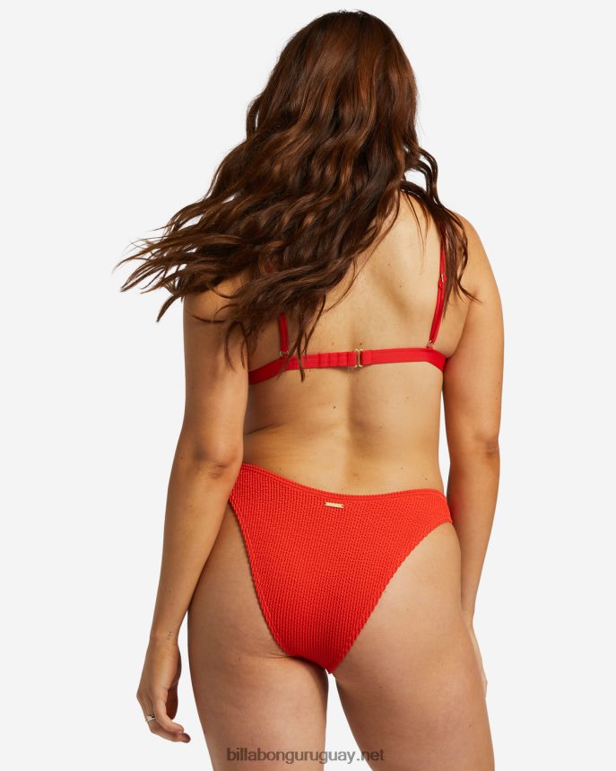 braguitas de bikini de verano para caminatas altas mujer aloha rojo DR68441251 Billabong