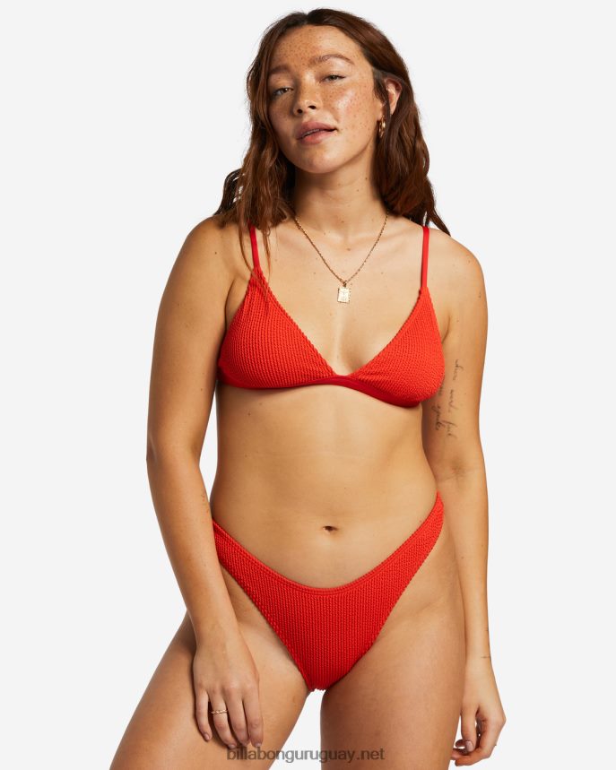 braguitas de bikini de verano para caminatas altas mujer aloha rojo DR68441251 Billabong