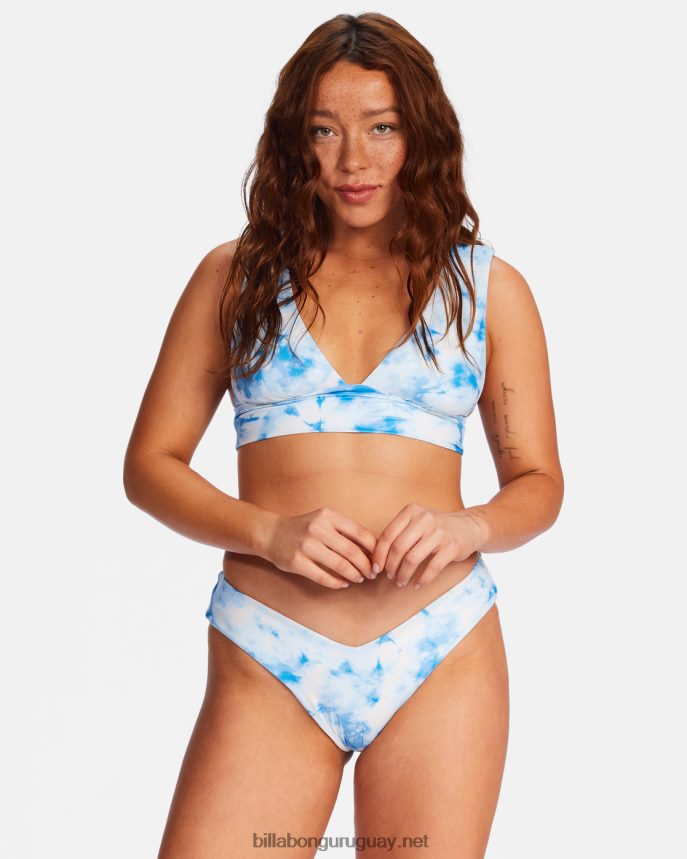 braguitas de bikini fiji descaradas azul blanqueado mujer azul clásico DR68441570 Billabong