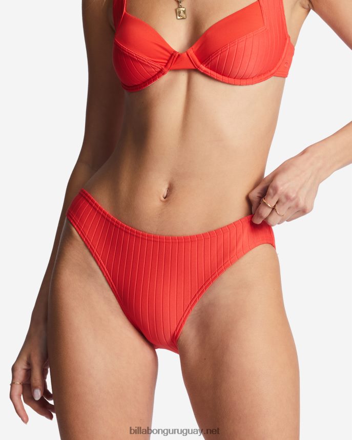 braguitas de bikini lowrider alineadas mujer amapola brillante DR68441481 Billabong