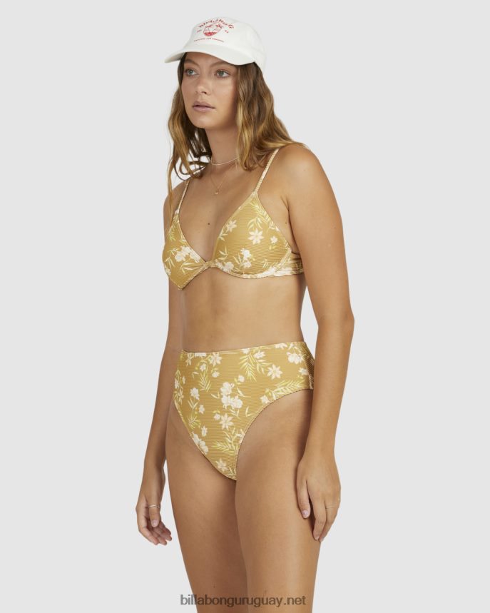 braguitas de bikini piccolo hi-rise maui rider mujer oro mostaza DR68441516 Billabong