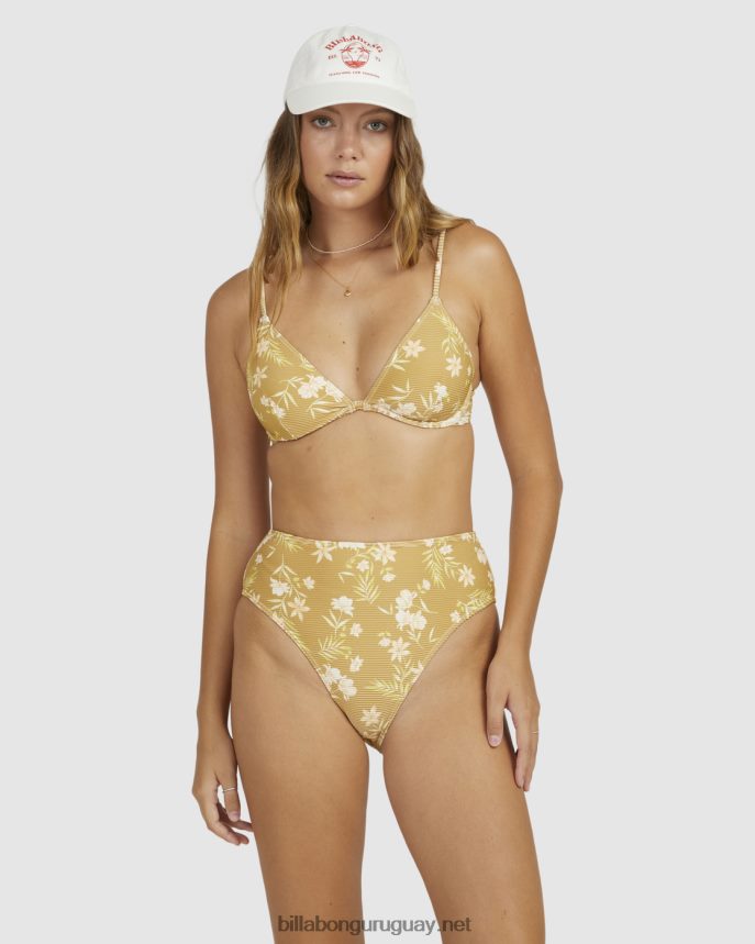 braguitas de bikini piccolo hi-rise maui rider mujer oro mostaza DR68441516 Billabong