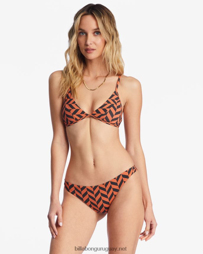 braguitas de bikini tipo tanga con escote cruzado mujer ladrillo DR68441477 Billabong