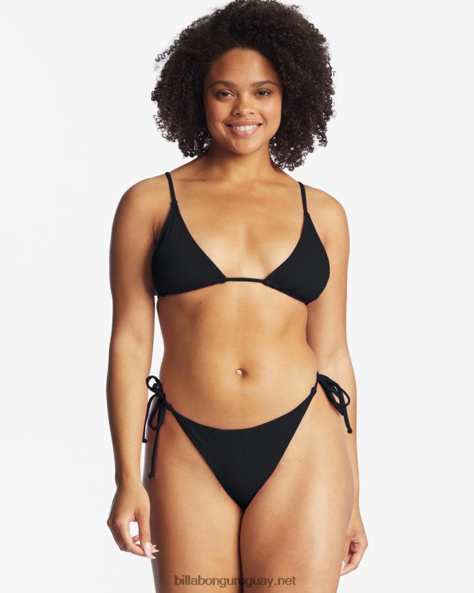 braguitas de bikini tipo tanga con lazo lateral sol searcher mujer guijarro negro DR68441259 Billabong