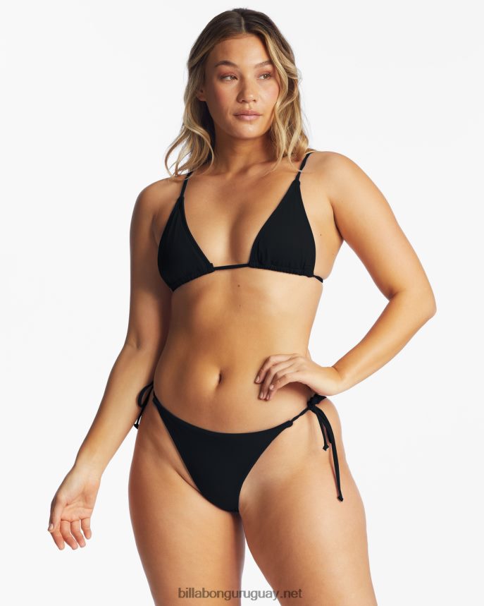 braguitas de bikini tipo tanga con lazo lateral sol searcher mujer guijarro negro DR68441259 Billabong
