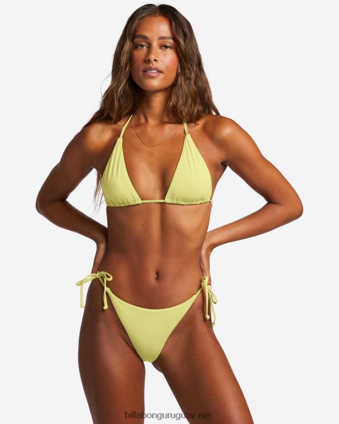 braguitas de bikini tipo tanga con lazo lateral sol searcher mujer lima claro DR68441226 Billabong