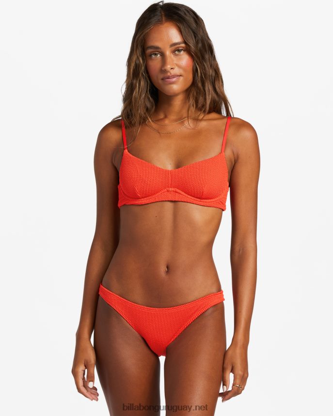 braguitas de bikini tropicales altas de verano mujer aloha rojo DR68441253 Billabong