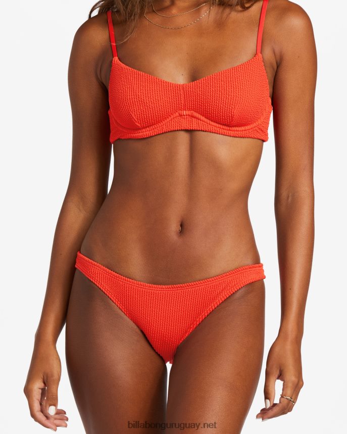 braguitas de bikini tropicales altas de verano mujer aloha rojo DR68441253 Billabong