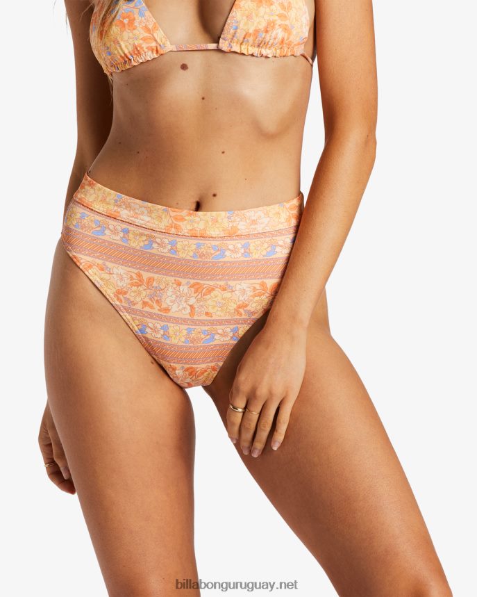 fine by me braguitas de bikini de talle alto mujer melón claro DR68441395 Billabong