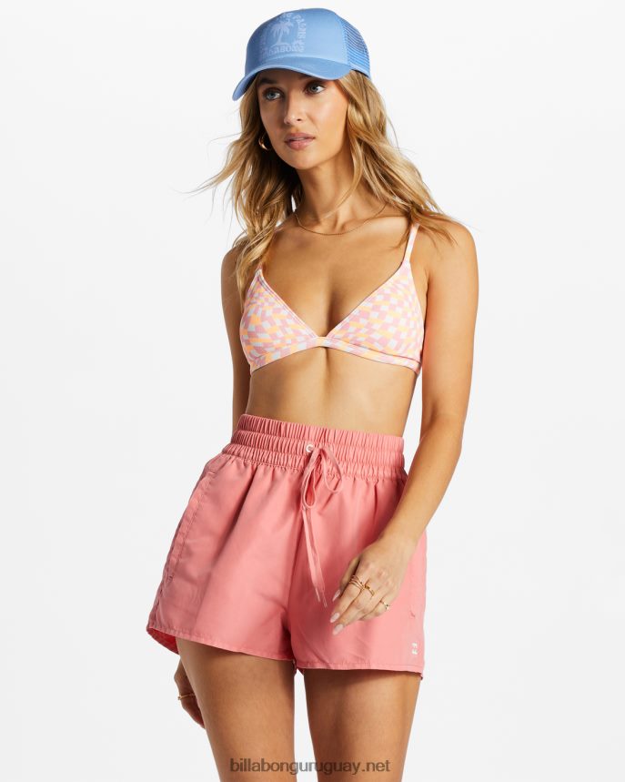 shorts de baño sol searcher con cintura elástica mujer flamenco DR68441362 Billabong