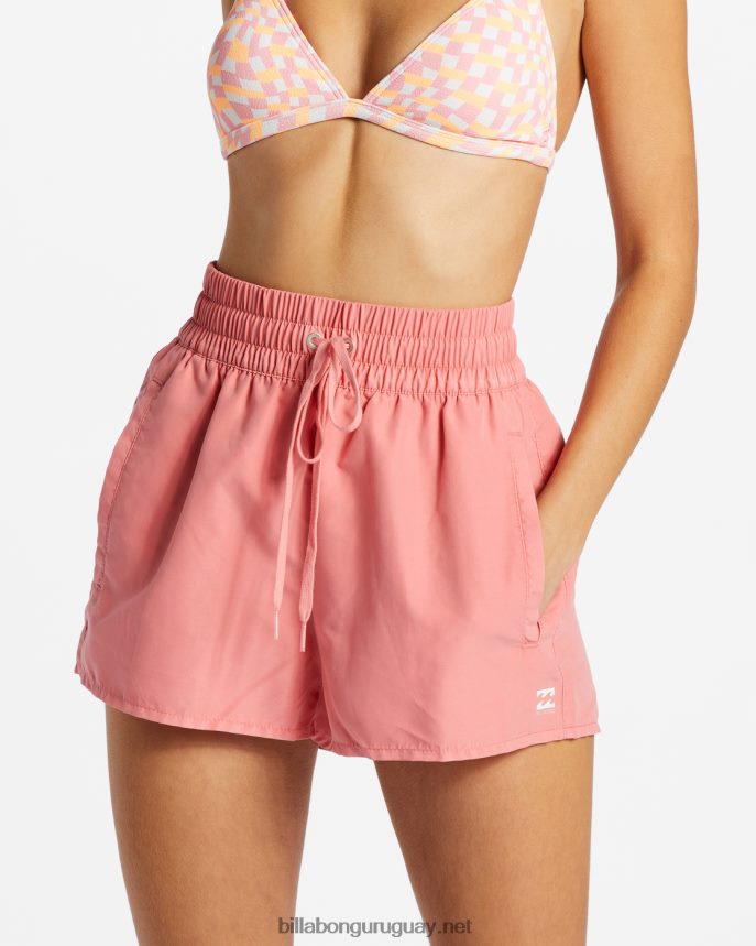 shorts de baño sol searcher con cintura elástica mujer flamenco DR68441362 Billabong