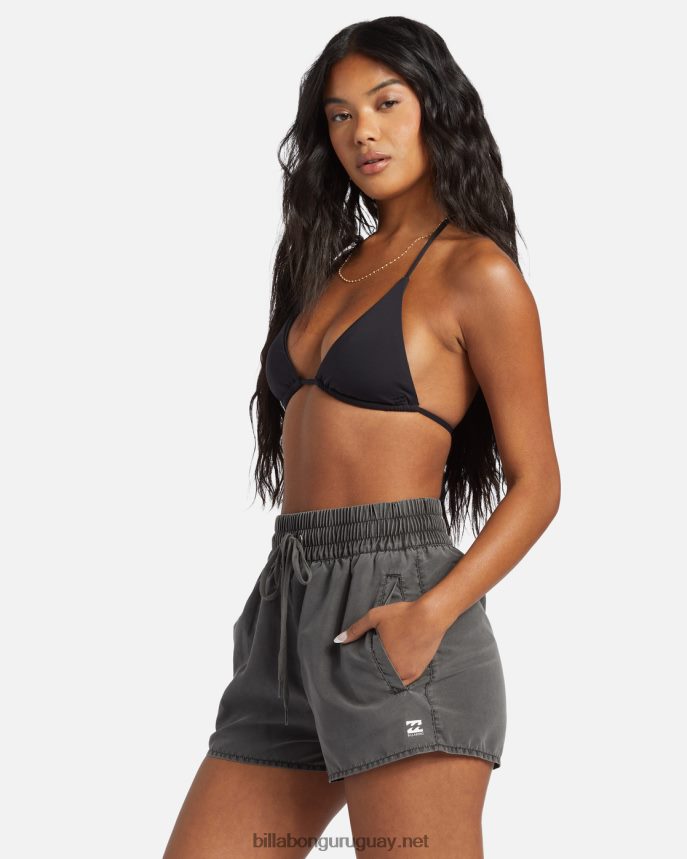 shorts de baño sol searcher con cintura elástica mujer guijarro negro DR68441266 Billabong