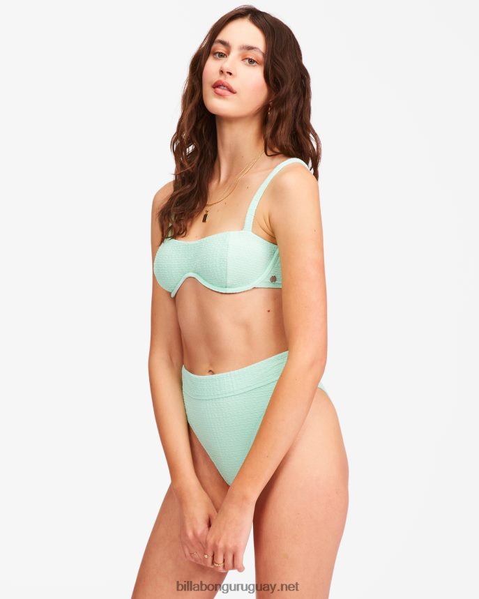 so dazed maui rider braguitas de bikini de talle alto mujer menta verde DR68441635 Billabong