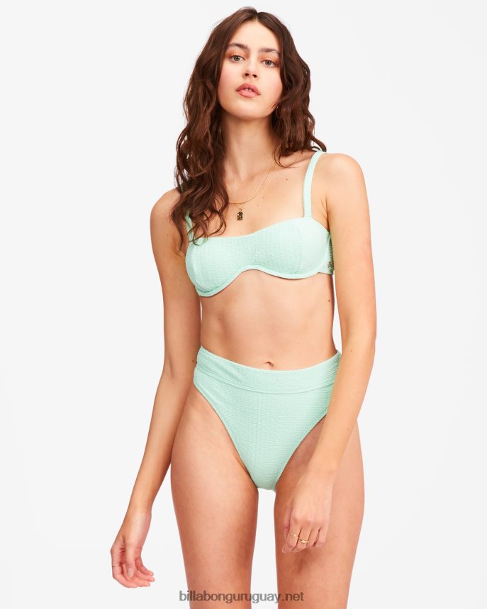 so dazed maui rider braguitas de bikini de talle alto mujer menta verde DR68441635 Billabong