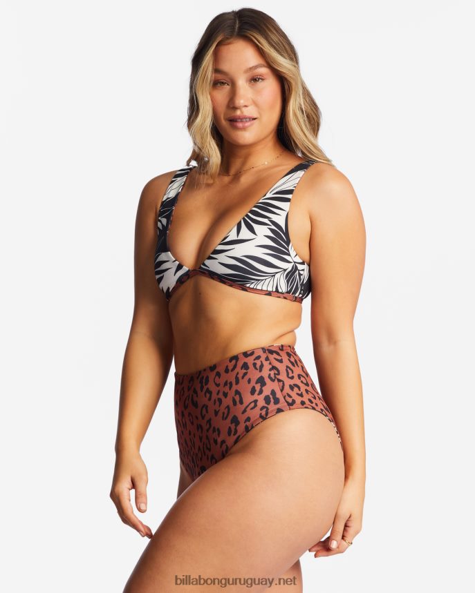 spotted in paradise hi retro braguitas de bikini de pernera alta reversibles mujer multi DR68441437 Billabong