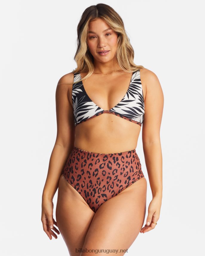 spotted in paradise hi retro braguitas de bikini de pernera alta reversibles mujer multi DR68441437 Billabong