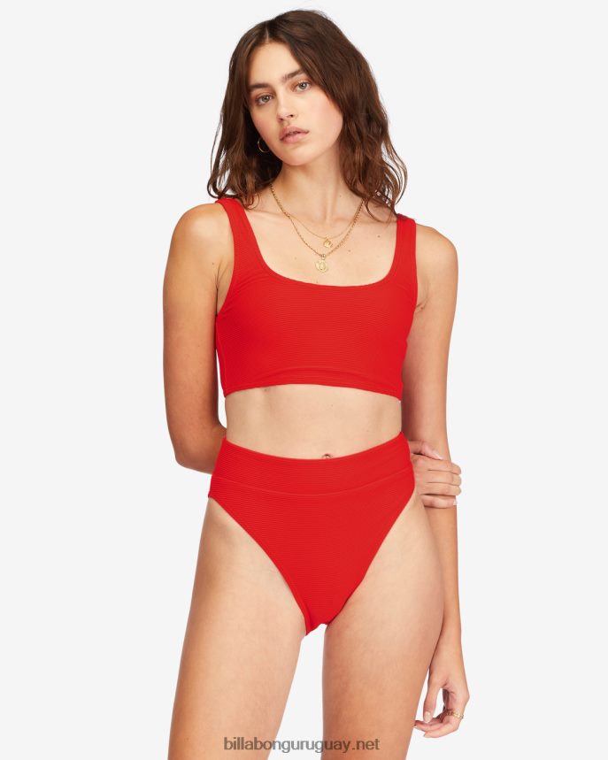 tanlines rise braguitas de bikini de talle alto mujer guindilla DR68441536 Billabong