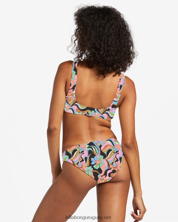 Top de bikini de triángulo reversible Don\'t Trip Ava mujer guijarro negro DR68441236 Billabong