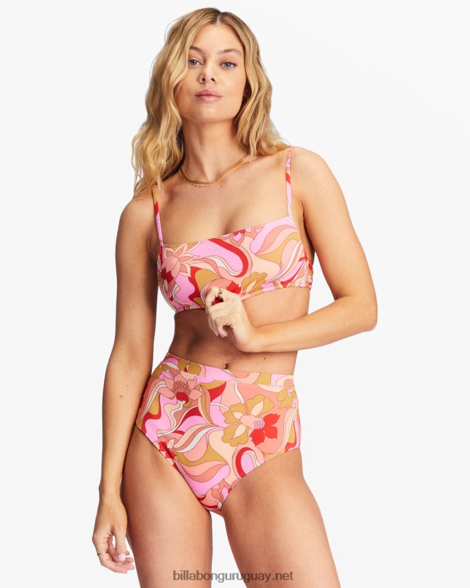 Top de bikini tipo bralette cuadrado muy maravilloso mujer multi DR68441315 Billabong