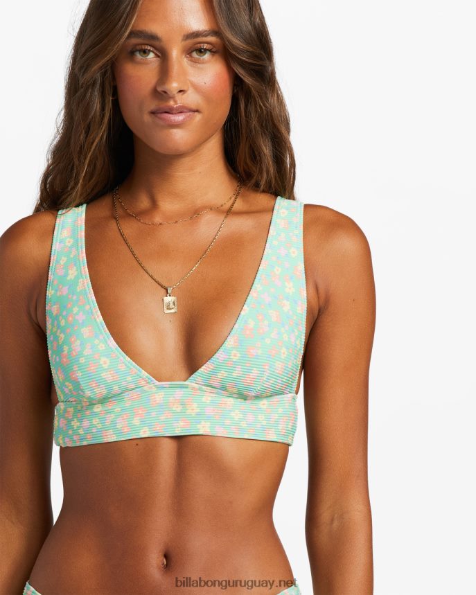 i sea you tanlines sumergir la parte superior del bikini mujer menta verde DR68441197 Billabong