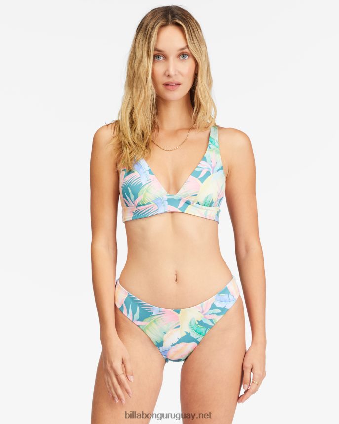 parte de arriba de bikini triangular reversible con bandas de rides and tides mujer multi DR68441533 Billabong