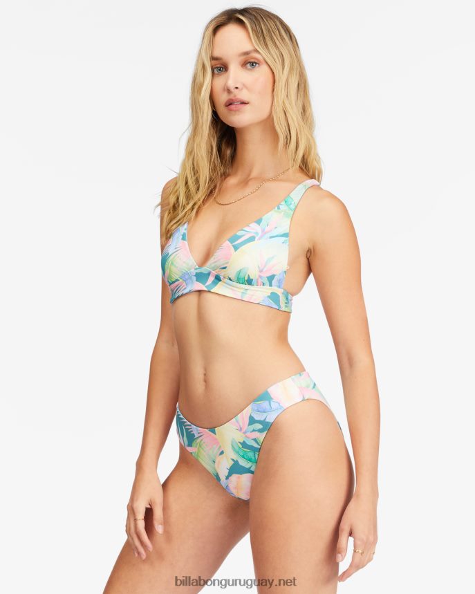 parte de arriba de bikini triangular reversible con bandas de rides and tides mujer multi DR68441533 Billabong