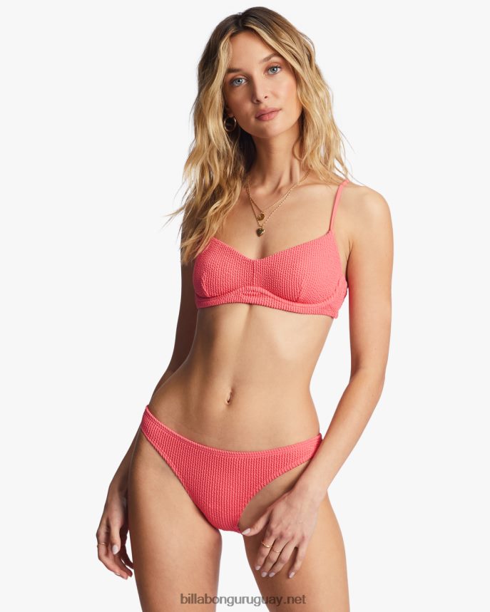 parte superior de bikini con aros Kensley alta de verano mujer enamoramiento de coral DR68441458 Billabong