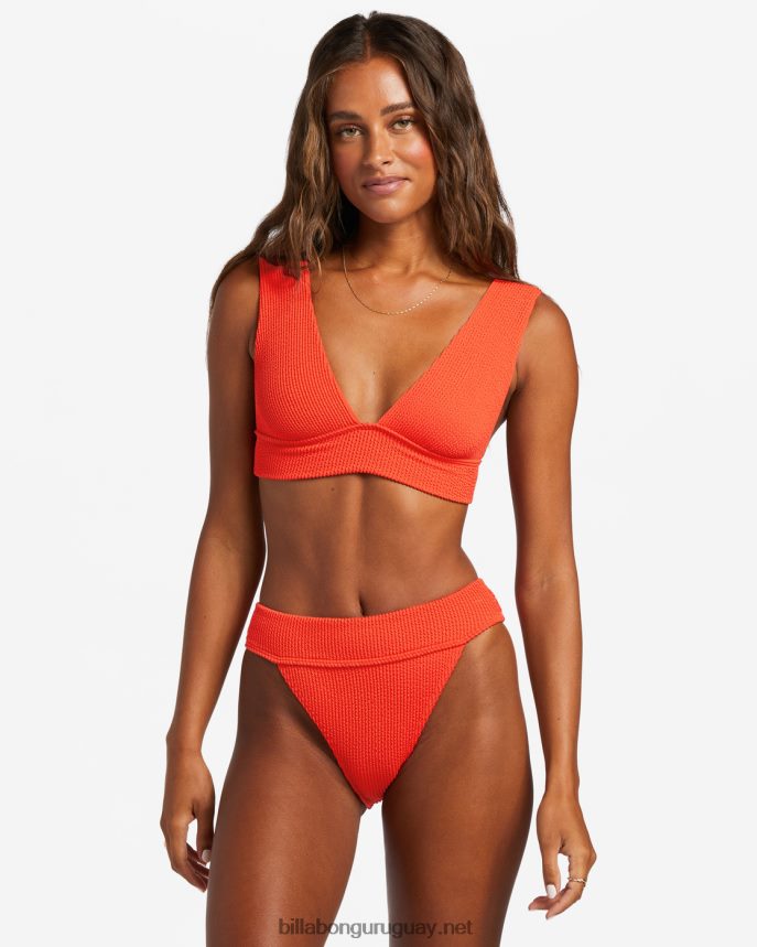 parte superior de bikini de verano con escote pronunciado mujer aloha rojo DR68441254 Billabong