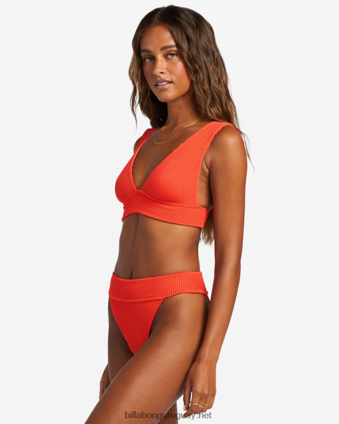 parte superior de bikini de verano con escote pronunciado mujer aloha rojo DR68441254 Billabong