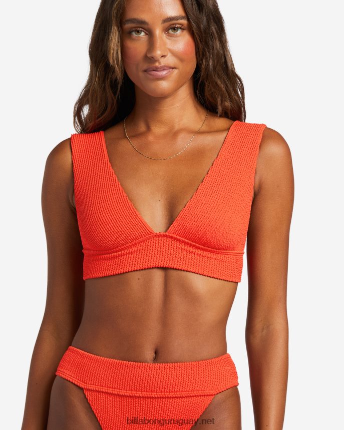 parte superior de bikini de verano con escote pronunciado mujer aloha rojo DR68441254 Billabong
