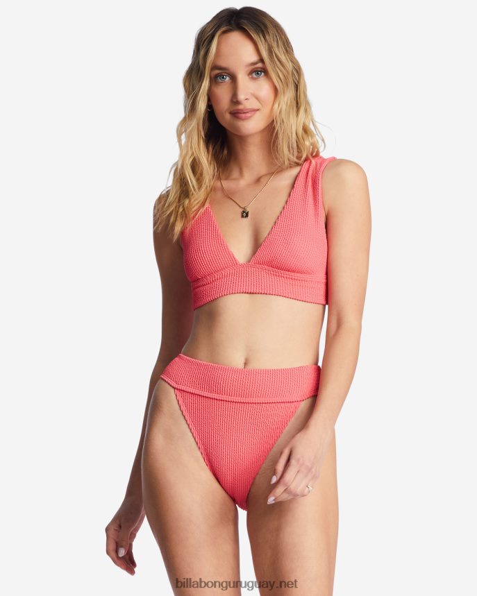 parte superior de bikini de verano con escote pronunciado mujer enamoramiento de coral DR68441457 Billabong