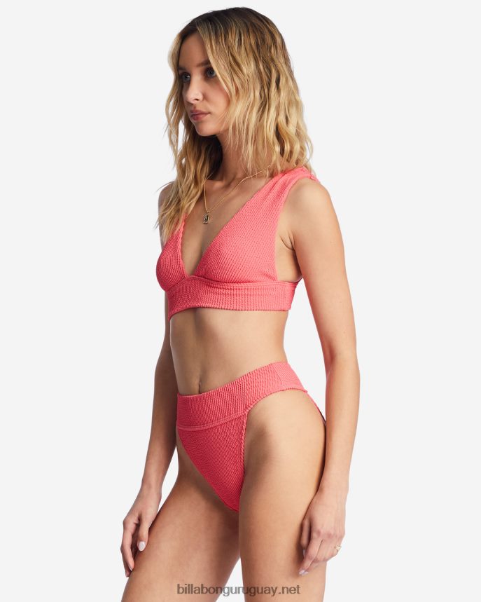 parte superior de bikini de verano con escote pronunciado mujer enamoramiento de coral DR68441457 Billabong
