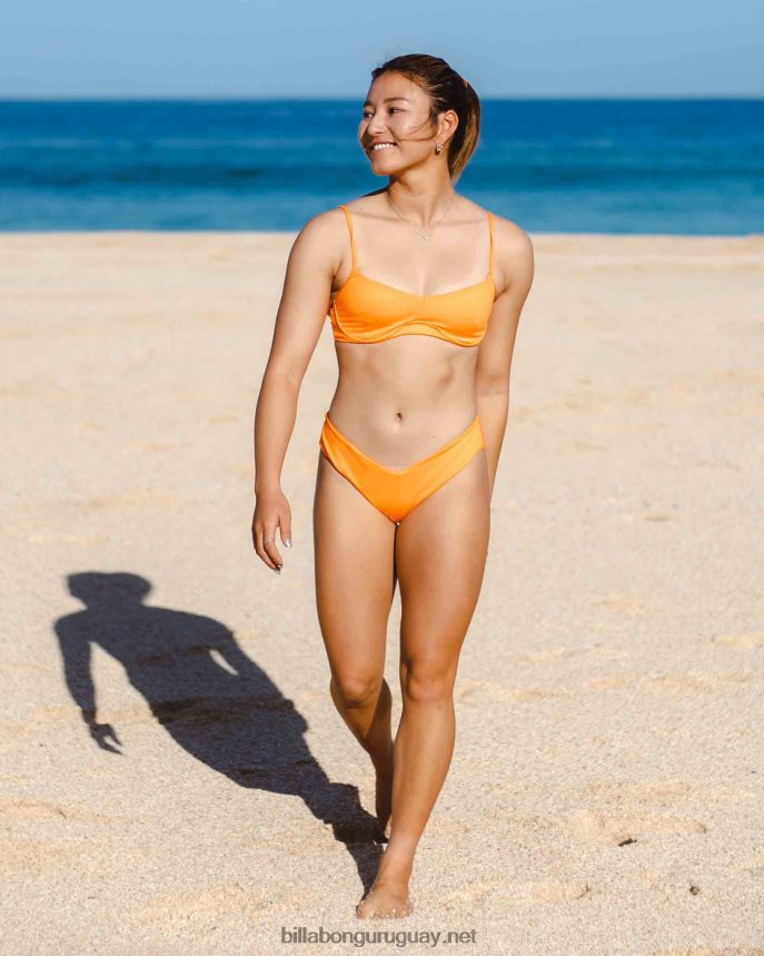 sol searcher top de bikini con aros kenzley mujer naranja aplastada DR68441670 Billabong