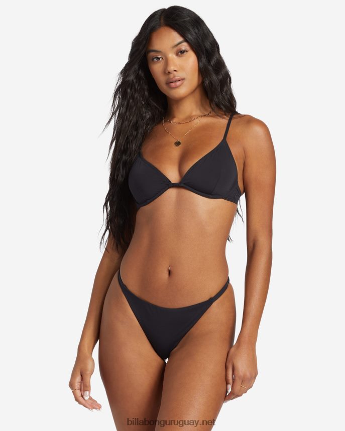 sol searcher top de bikini con aros reese mujer guijarro negro DR68441321 Billabong