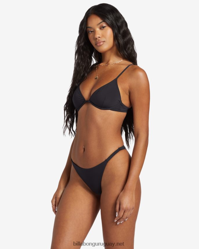 sol searcher top de bikini con aros reese mujer guijarro negro DR68441321 Billabong