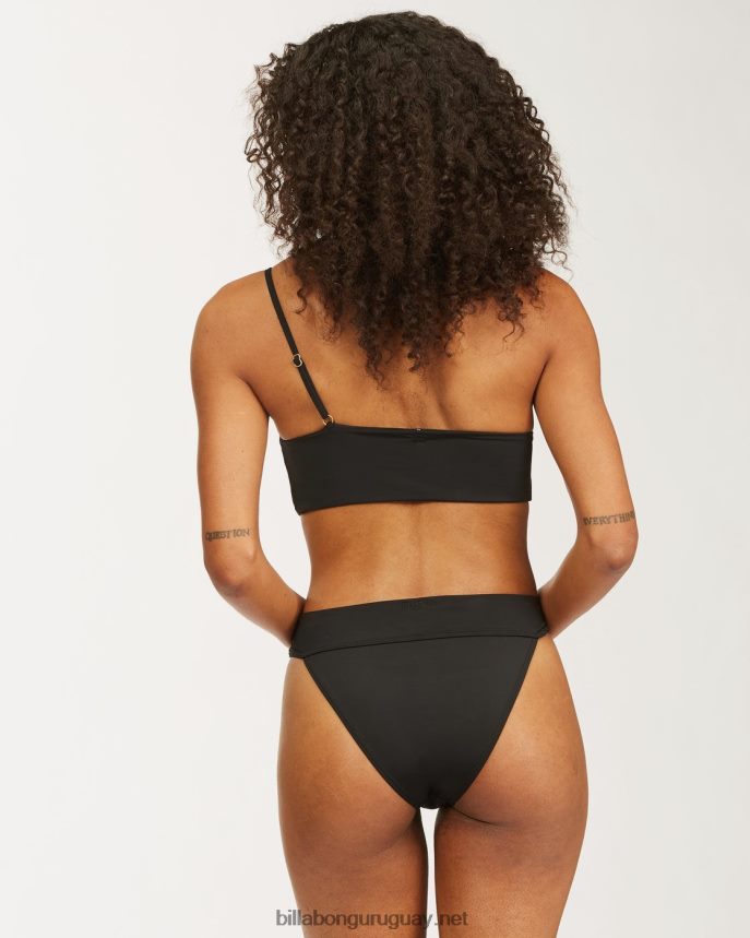 sol searcher top de bikini de un hombro mujer guijarro negro DR68441742 Billabong