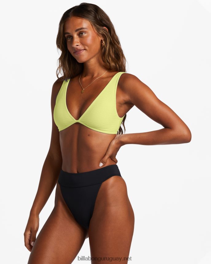 sol searcher top de bikini sin mangas ava mujer lima claro DR68441227 Billabong