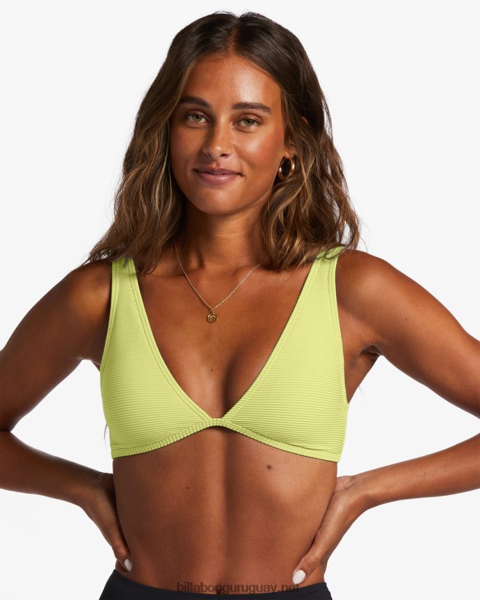 sol searcher top de bikini sin mangas ava mujer lima claro DR68441227 Billabong