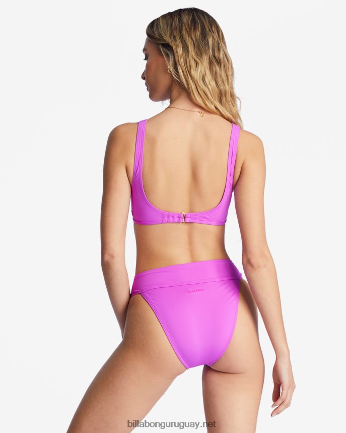sol searcher top de bikini sin mangas ava mujer orquídea brillante DR68441507 Billabong
